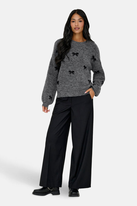 ONLBRUNHILDA LIFE LS BOW O-NECK KNT