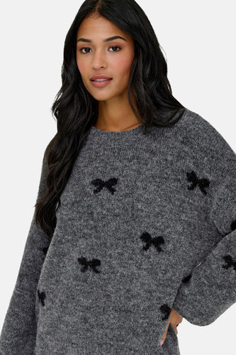 ONLBRUNHILDA LIFE LS BOW O-NECK KNT