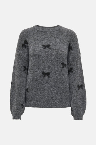 ONLBRUNHILDA LIFE LS BOW O-NECK KNT