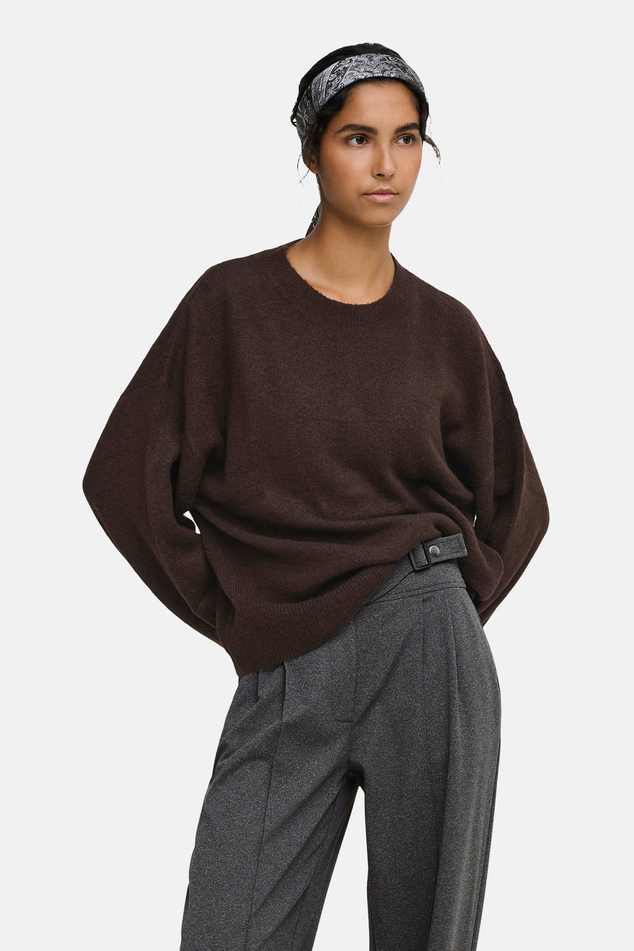 Pull col O brun - JDY