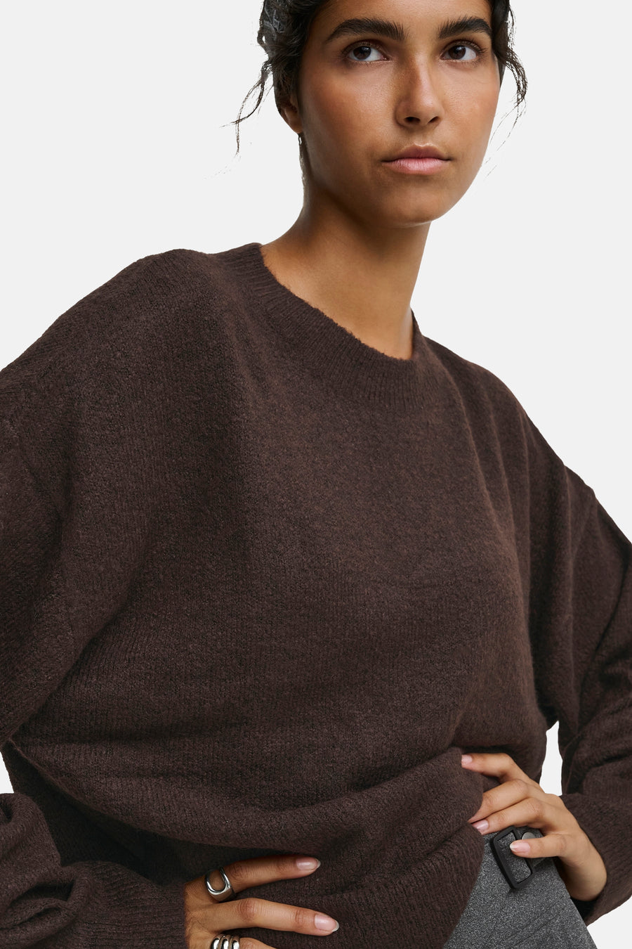 Pull col O brun - JDY
