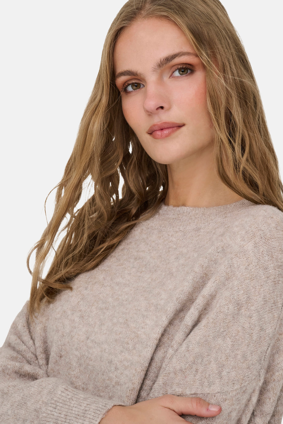 Pull col O beige - JDY