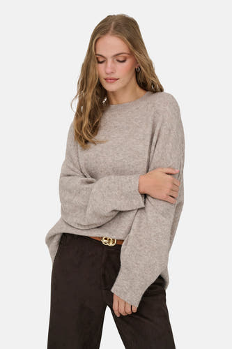Pull col O beige - JDY