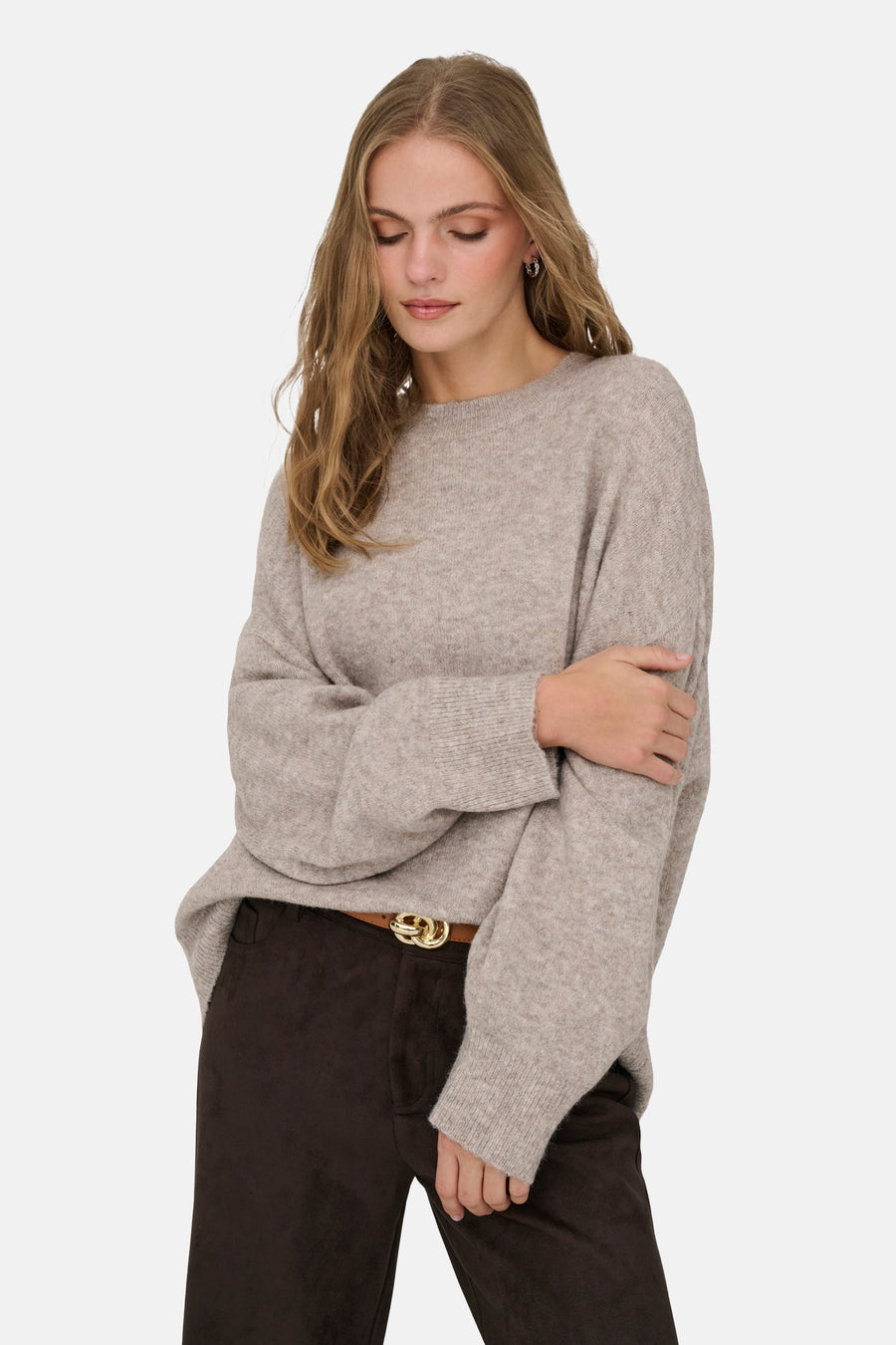 Pull col O beige - JDY