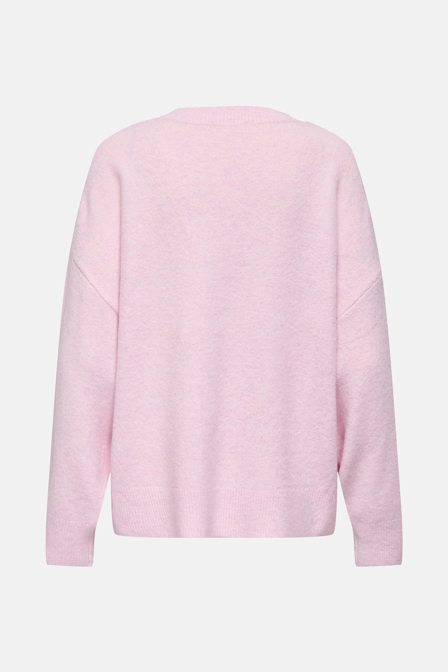 T-shirt rose avec col rond de JDY, simple et à manches longues.