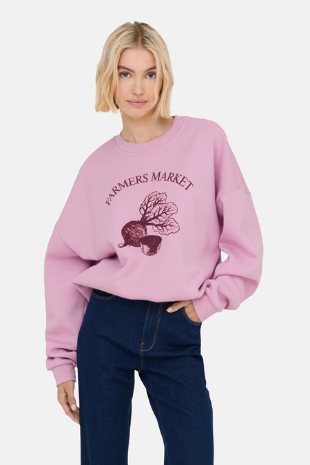 ONLALETTE L/S O-NECK PRINT BOX SWT
