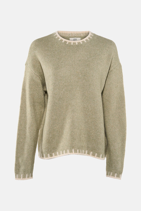 Pull à col rond - vert
