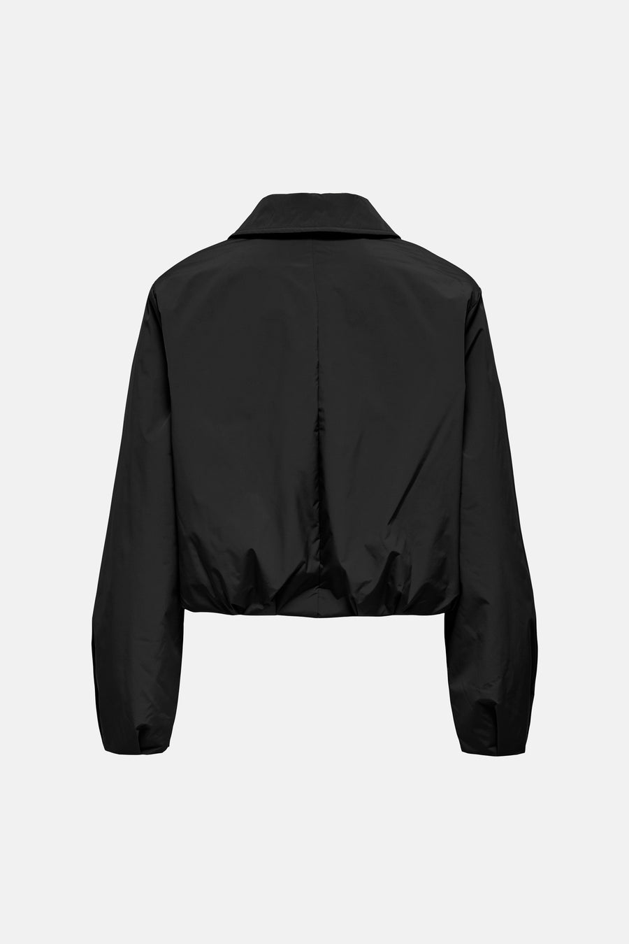 Veste courte noire de ONLY, vue de dos avec col et manches longues.