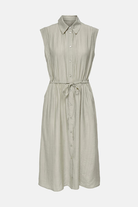 Robe sans manches verte de JDY, avec une coupe structurée et une subtile texture.