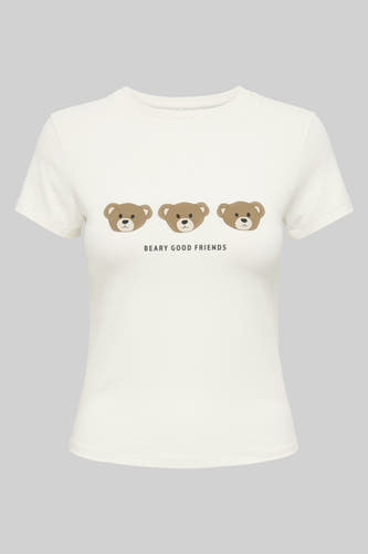 T-shirt blanc à manches courtes d'ONLY, vue arrière.
