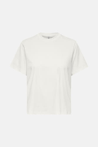 T-shirt blanc à manches courtes de ONLY®, uni et avec un col rond.