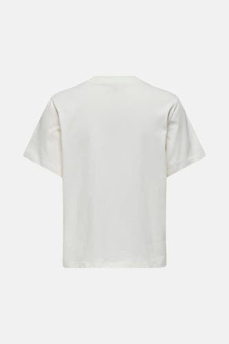 T-shirt blanc à manches courtes de ONLY, design simple, vu de derrière.