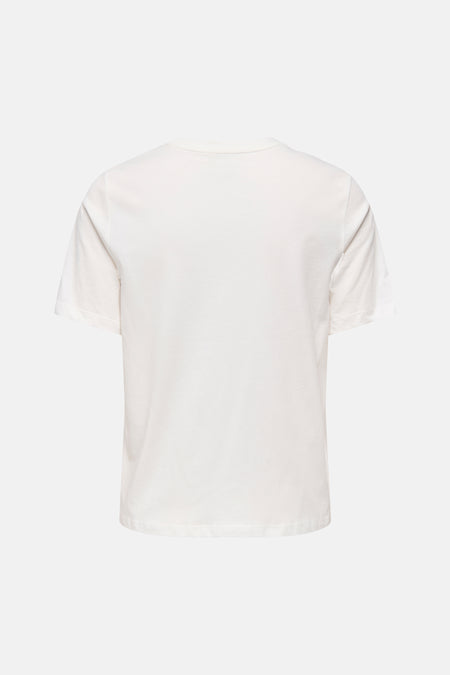 T-shirt blanc ONLY®, présenté sur fond blanc.