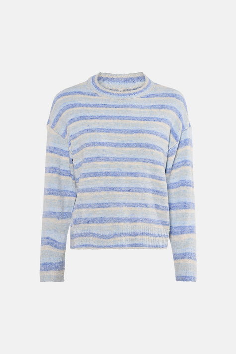 Pull à col rond - bleu