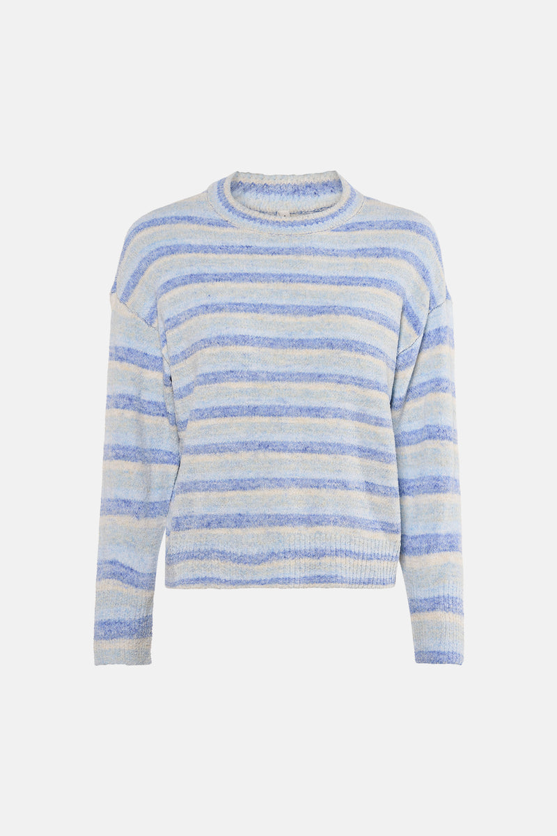 Pull à col rond - bleu