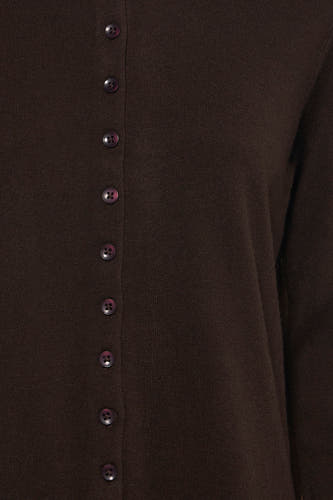 Gilet marron de JDY, avec fermeture à boutons.