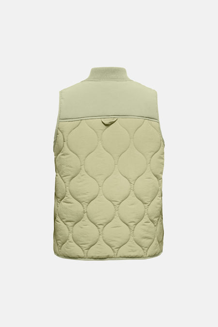 Manteau vert verté sans manches de JDY, avec un motif de visière vert verté.