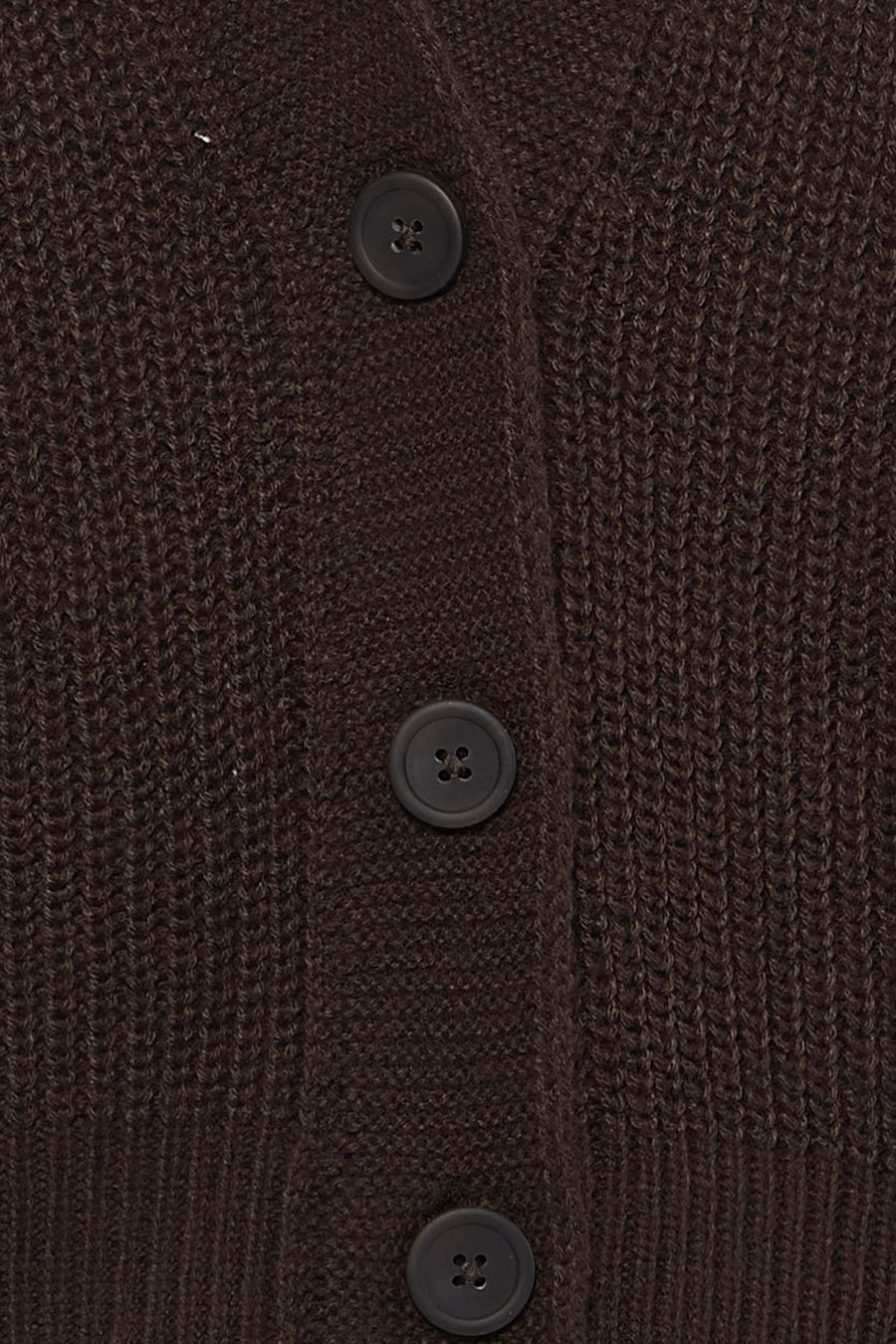 Débardeur marron de JDY, avec une texture tricotée et une fermeture à boutons sur le devant.
