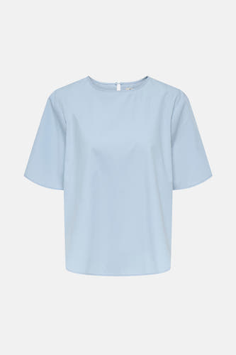 T-shirt bleu à manches courtes de ONLY, uni et avec un col rond.