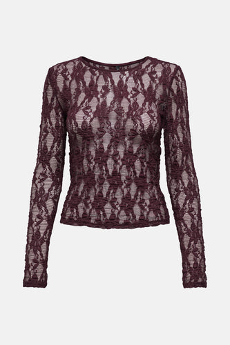 ONLALBA L/S LACE TOP JRS