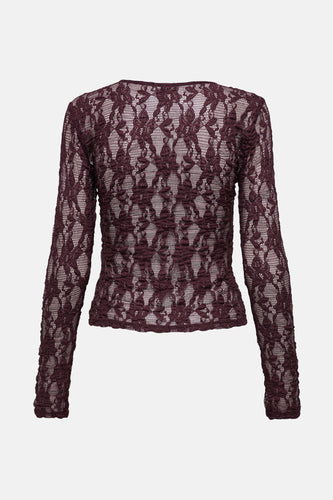 ONLALBA L/S LACE TOP JRS