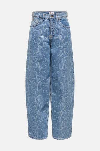 Jean en denim bleu moyen de ONLY, avec un imprimé reptile.