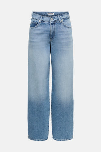 Jean droit bleu clair de ONLY, avec un dégradé vers un bleu plus foncé et un effet délavé.