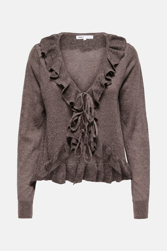ONLLOUI LS FRILL CARDIGAN OX KNT