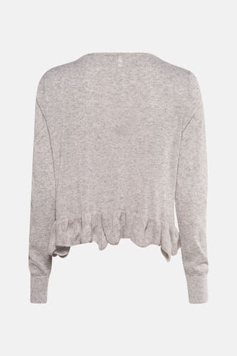 Cardigan gris d'ONLY avec des manches longues et un pli à la base.