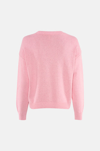 Pull à col rond - rose