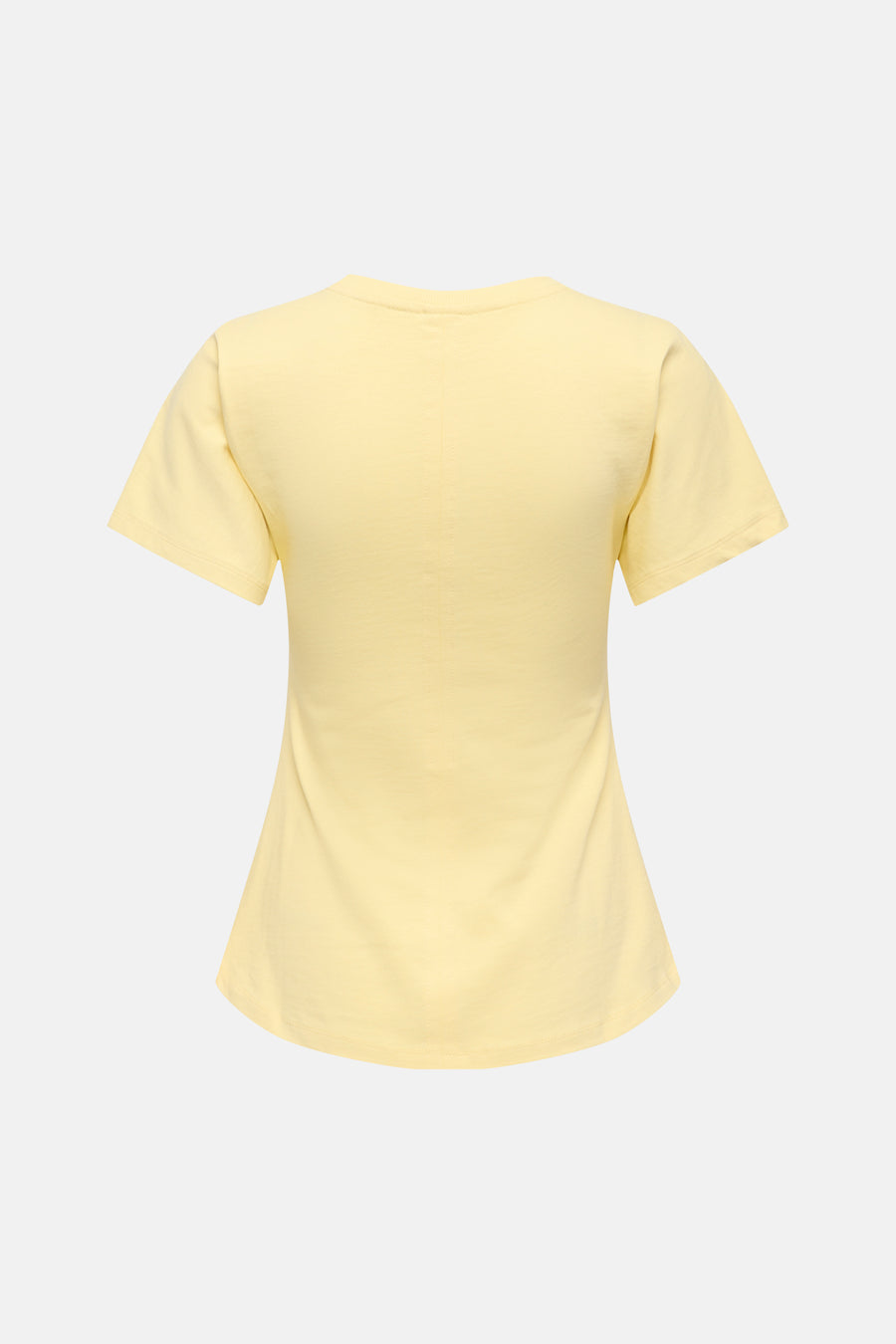 T-shirt jaune à manches courtes, col rond et couture verticale au dos de ONLY®.
