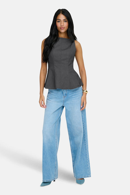 ONLUNITA LIFE S/L PEPLUM TOP TLR OX