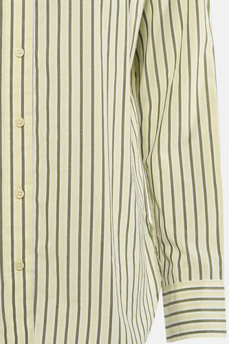 Chemise verte rayée à manches longues de JDY, avec fermeture boutonnée et poignets.