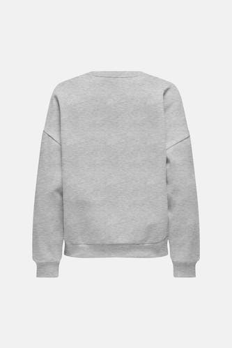 Pull gris à col rond de ONLY, vue arrière, sans éléments décoratifs.