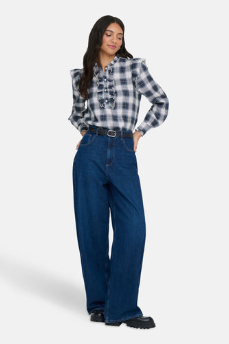 ONLFIGA L/S FLOUNCE TOP WVN