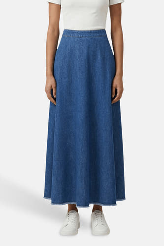 Jupe longue - mid blue denim