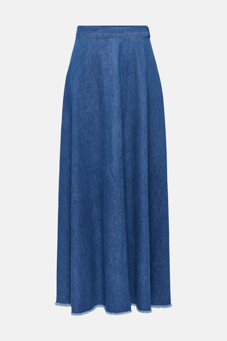Jupe longue - mid blue denim