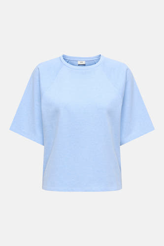 T-shirt bleu de JDY, à manches courtes et à motif uni, vu de dos.