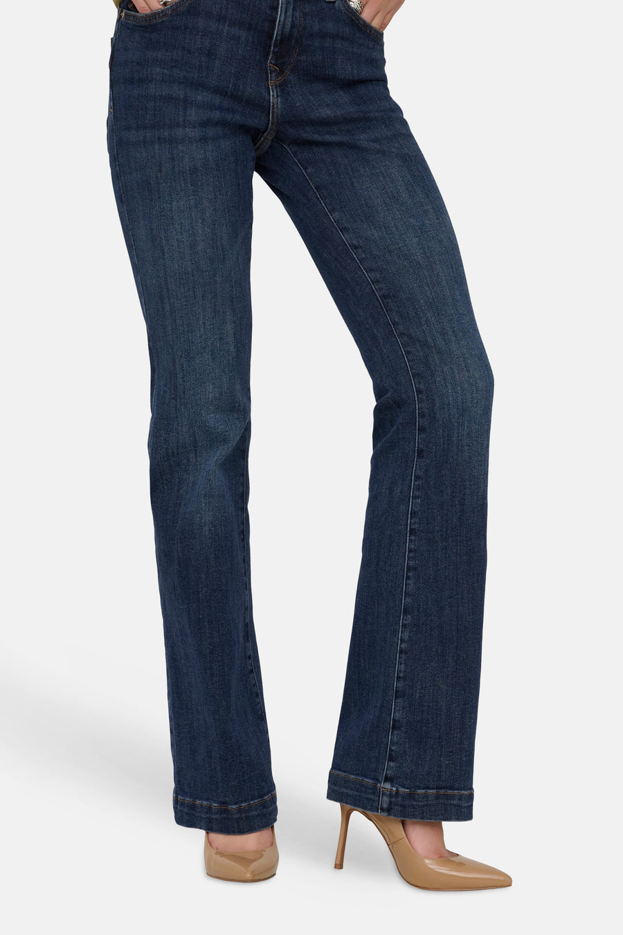 POWER FLARED - Dark Blue Denim