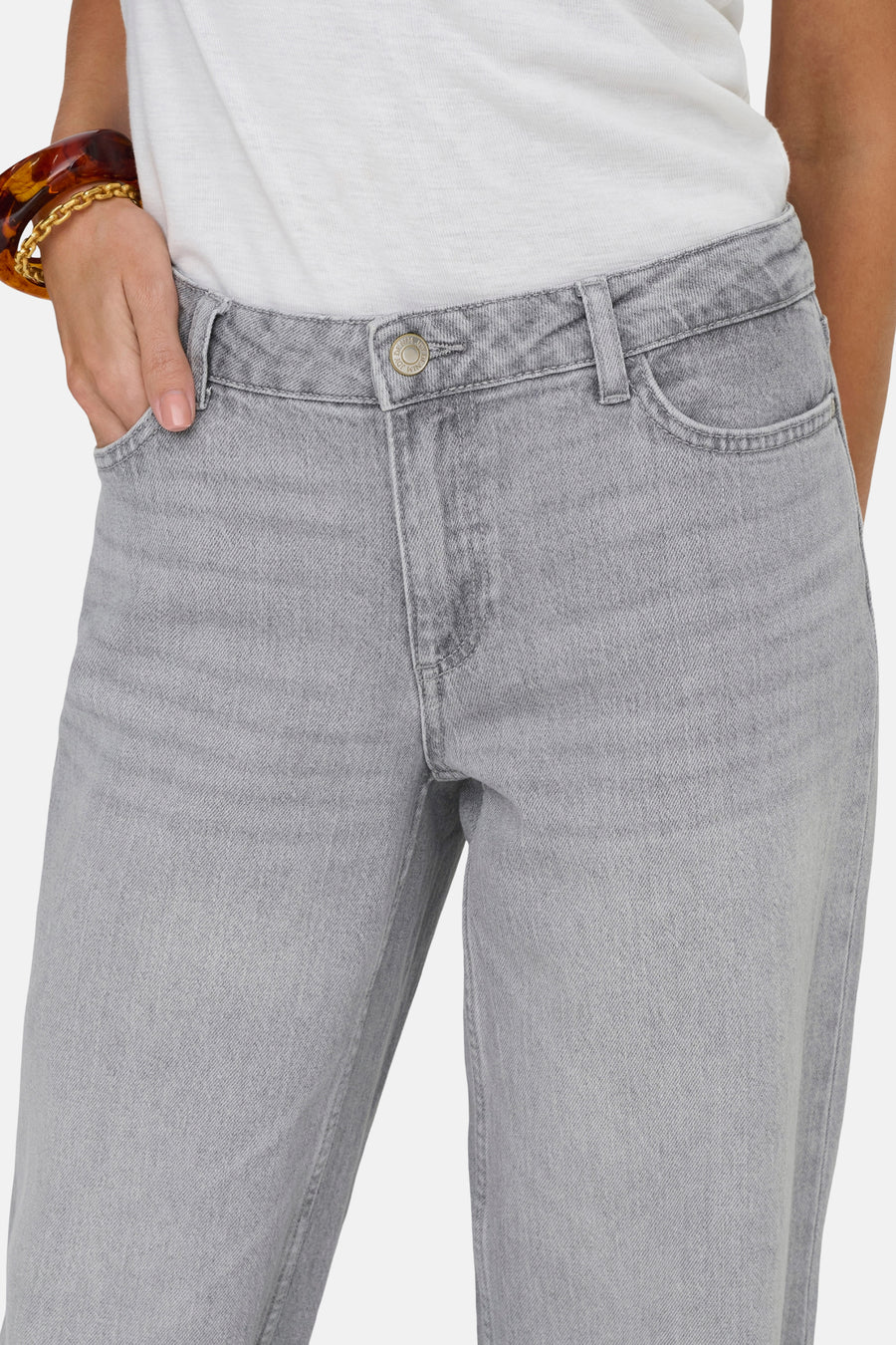 Jeans straight light grey denim - JDY - JDY - 5