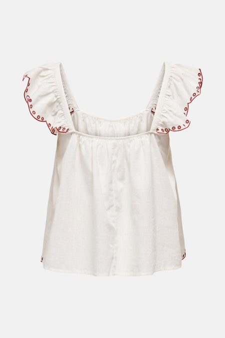 JDYPALMA S/L EMBROIDERY TOP WVN EXP