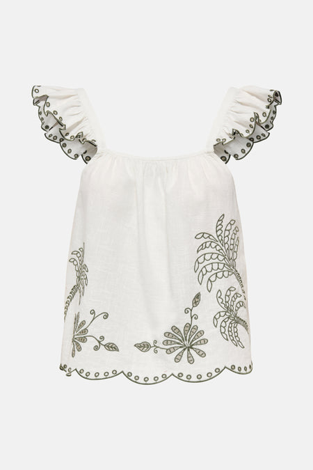 JDYPALMA S/L EMBROIDERY TOP WVN EXP