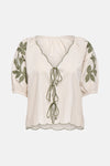 JDYFILUCA 2/4 EMBROIDERY TIE TOP WVN EXP