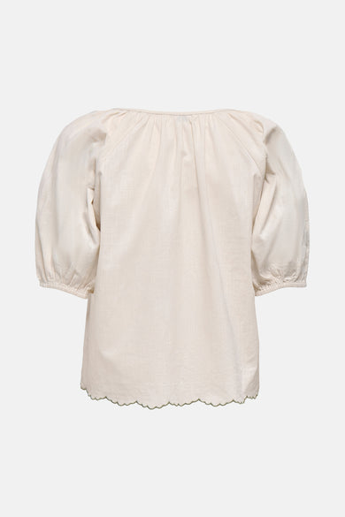 JDYFILUCA 2/4 EMBROIDERY TIE TOP WVN EXP