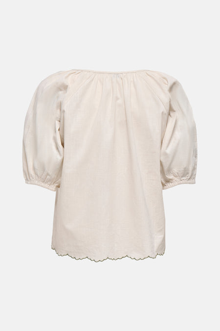 JDYFILUCA 2/4 EMBROIDERY TIE TOP WVN EXP