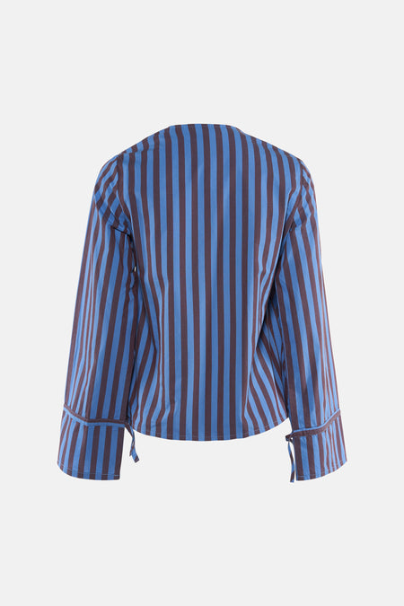 Blouse à manches longues - bleu