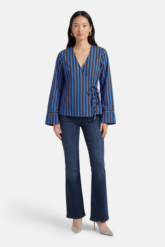 Blouse à manches longues - bleu