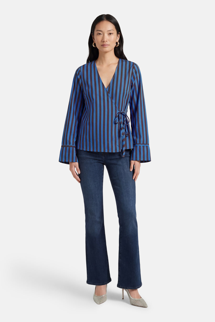 Blouse à manches longues - bleu