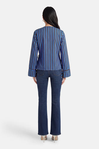 Blouse à manches longues - bleu