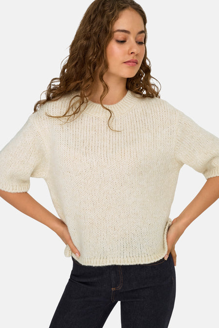 JDYLINEA S/S PULLOVER O-NECK KNT NOOS